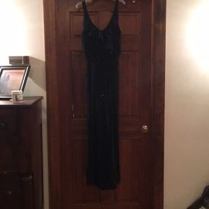 Long black romper, low cut